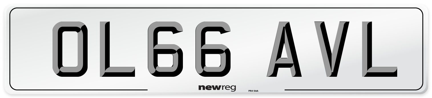 OL66 AVL Number Plate from New Reg